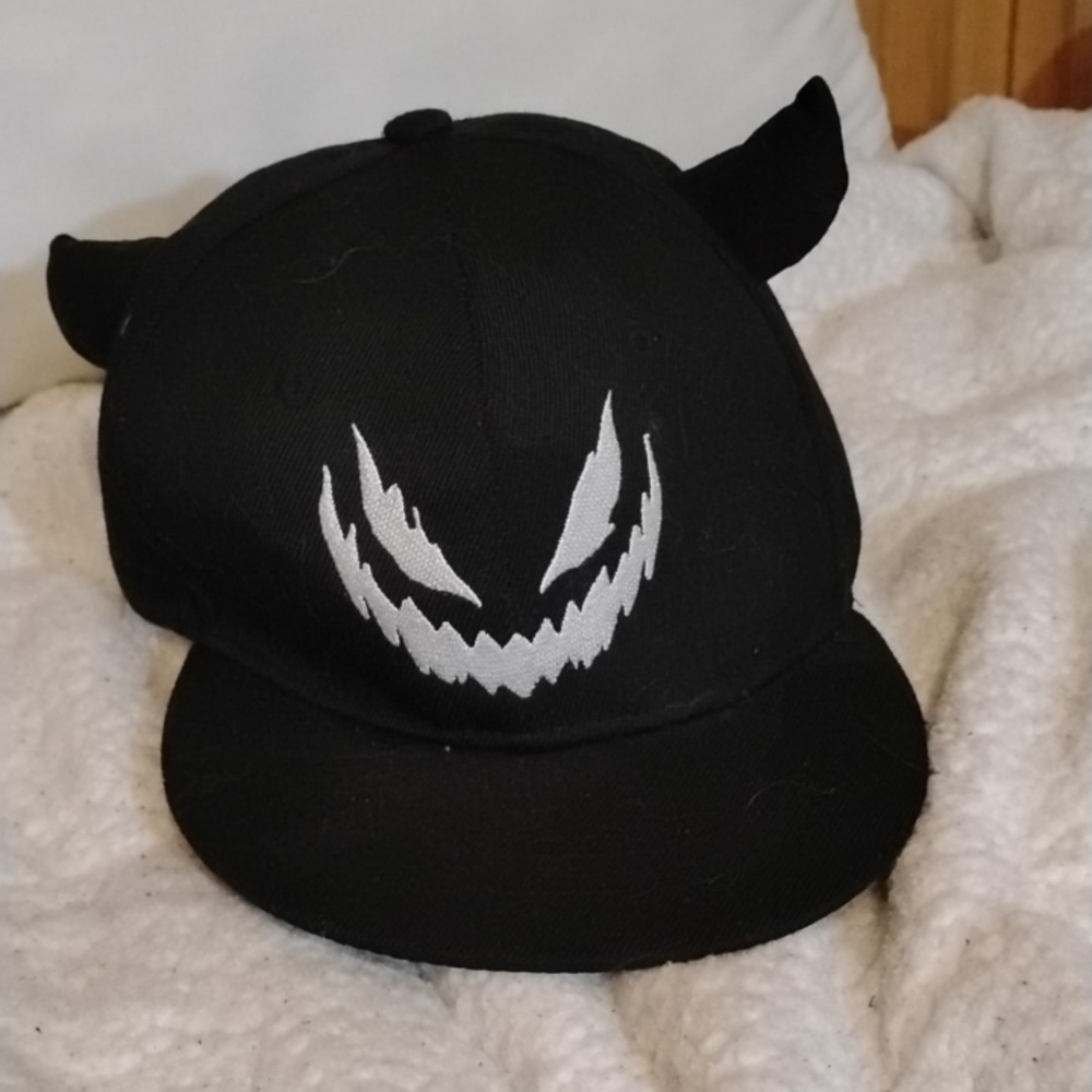Pokemon Style Gengar Homage Snapback With Horns Hat